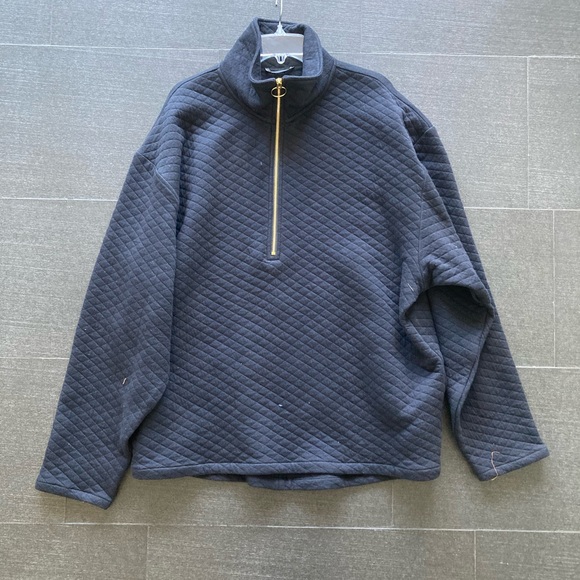Half Zip Quilted Sweater - Picture 2 of 10